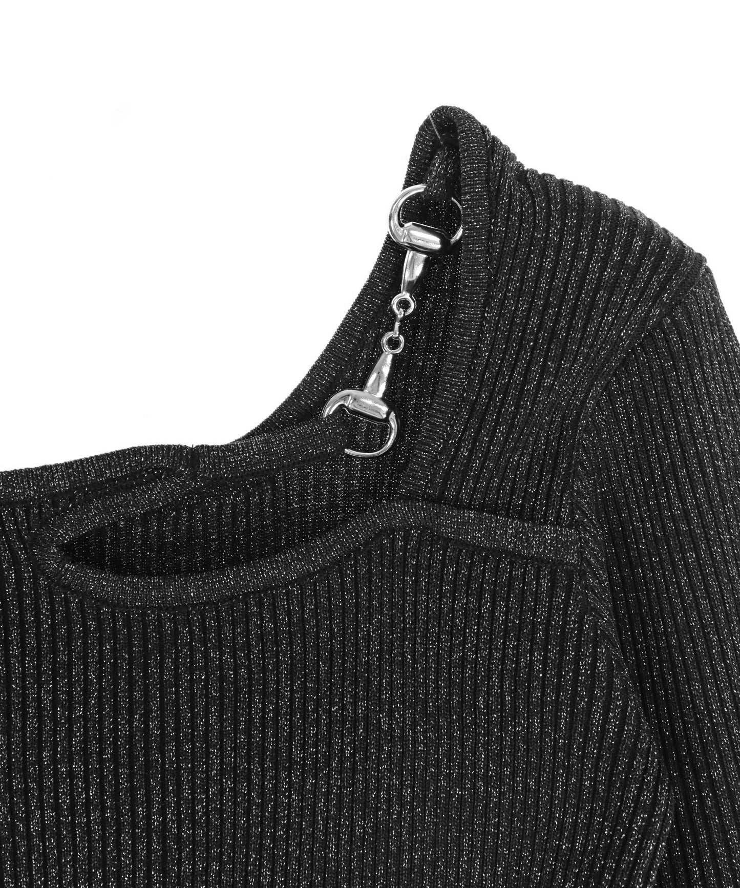 オープンデザイン メタル付き ラメニット 153-5963