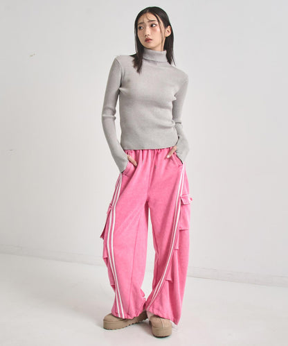 タトールネック リブ ニット トップス 153-5965