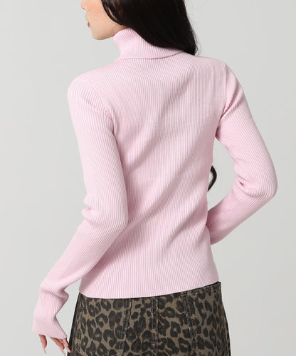 タトールネック リブ ニット トップス 153-5965