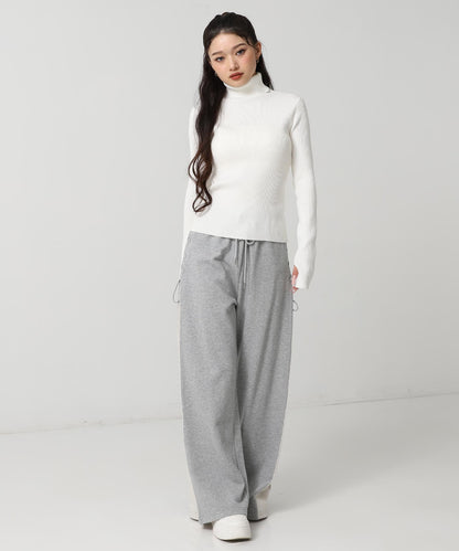 タトールネック リブ ニット トップス 153-5965