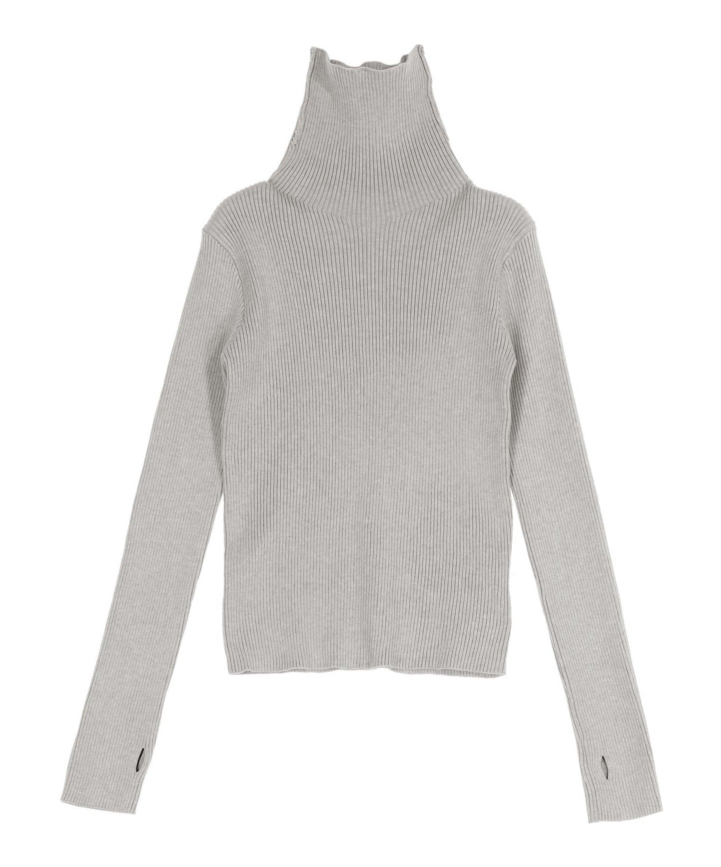 タトールネック リブ ニット トップス 153-5965