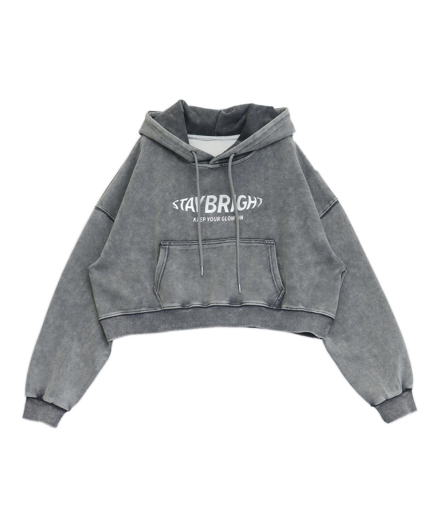 ウォッシュ加工 メタルプリント スウェット フーディー 153-5970