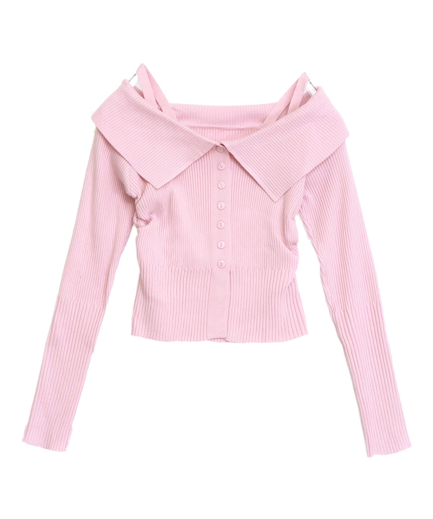 ÉMARY ANNE オフショル　トップス　ピンク リブニット オフショルダー トップス 153-5989 – ANAP オンラインショップ