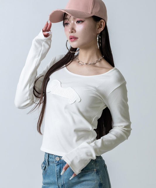 ワッペンロゴ リブトップス 153-6027