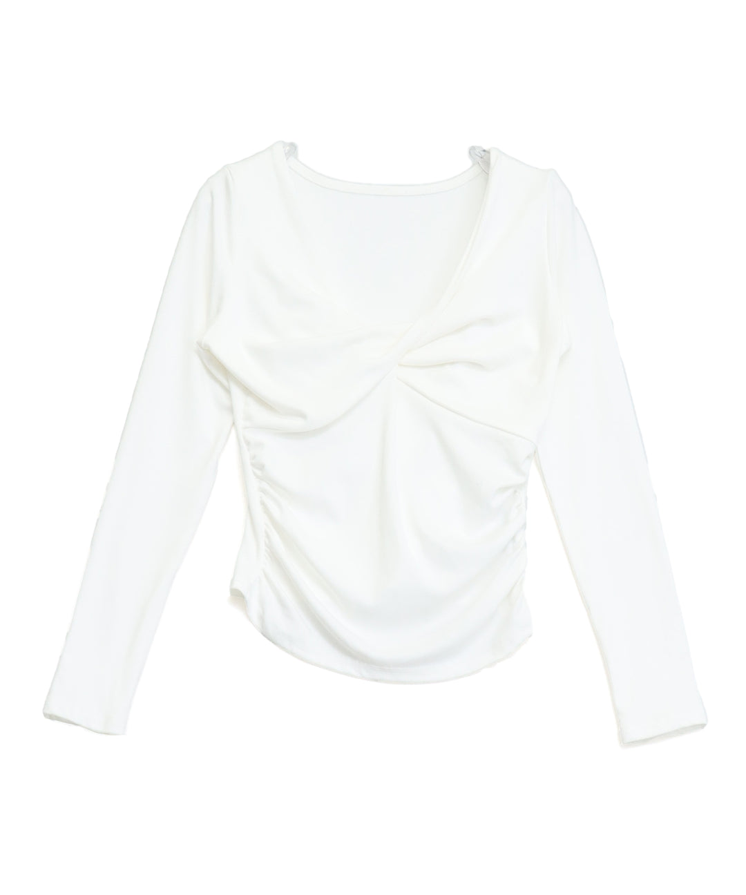 フロントツイスト ぴたっと ロングスリーブ Tシャツ 153-6041