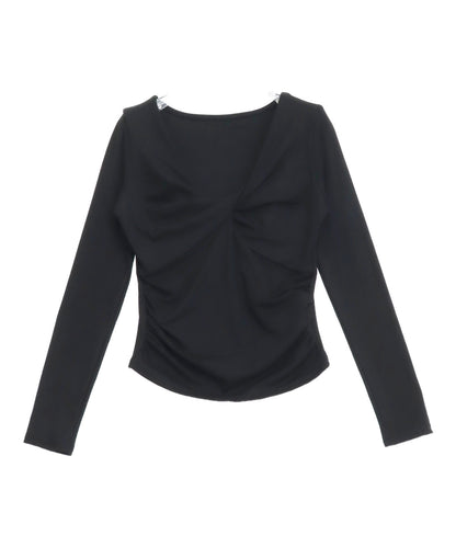 フロントツイスト ぴたっと ロングスリーブ Tシャツ 153-6041