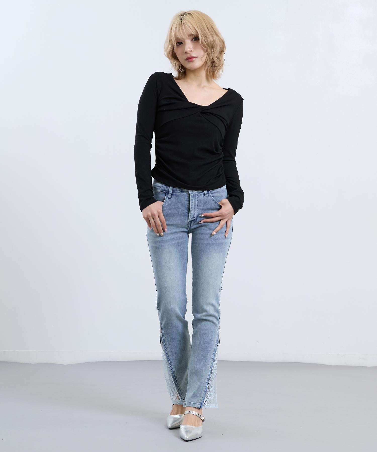洋楽 Fros't フロントツイスト ぴたっと ロングスリーブ Tシャツ 153-6041 – ANAP