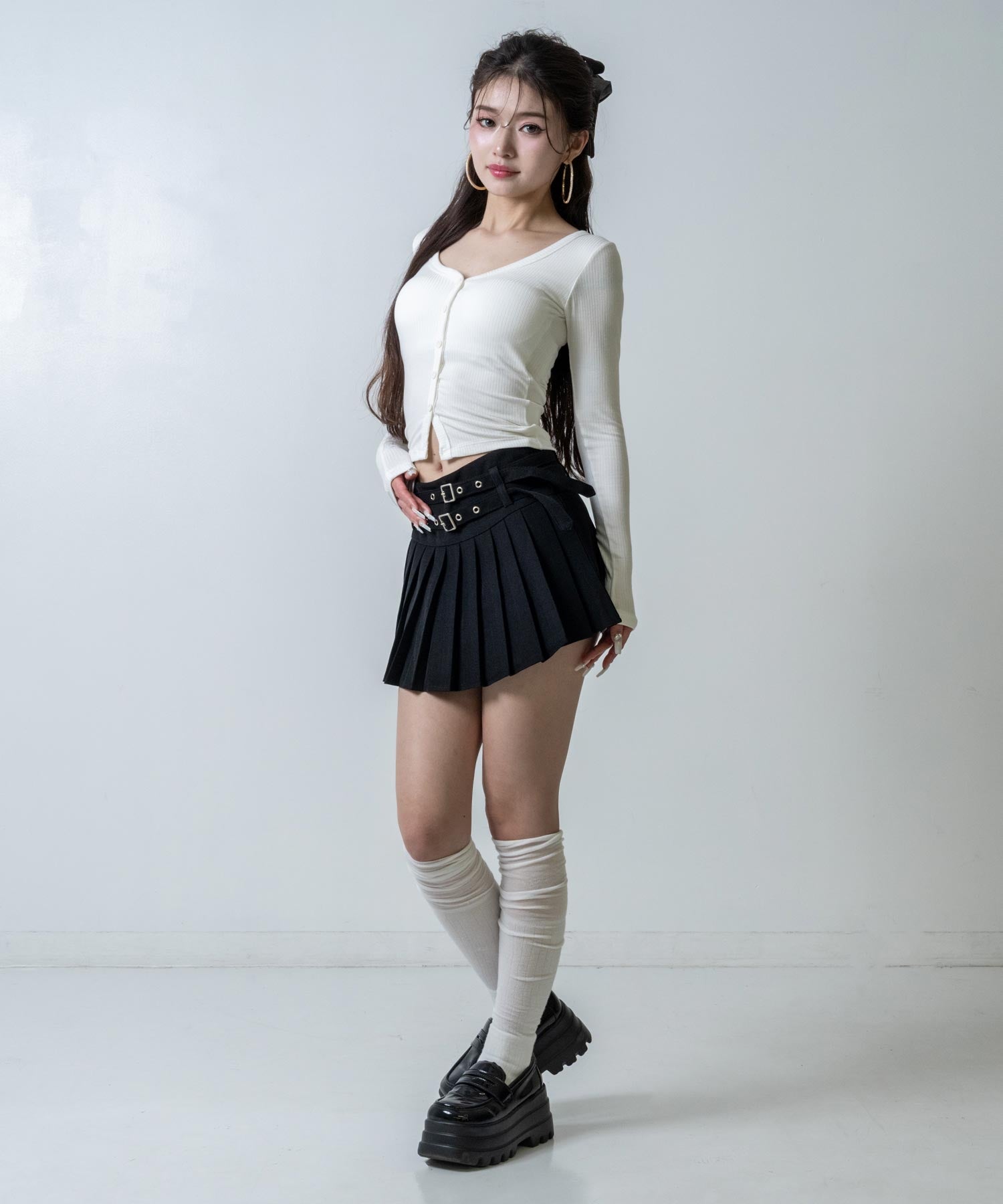 パッド付 V開き ぴたっと ロングスリーブ Tシャツ 153-6051 – ANAP