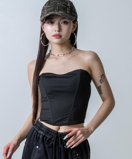 カップ付 細見え ベアトップ 153-6052