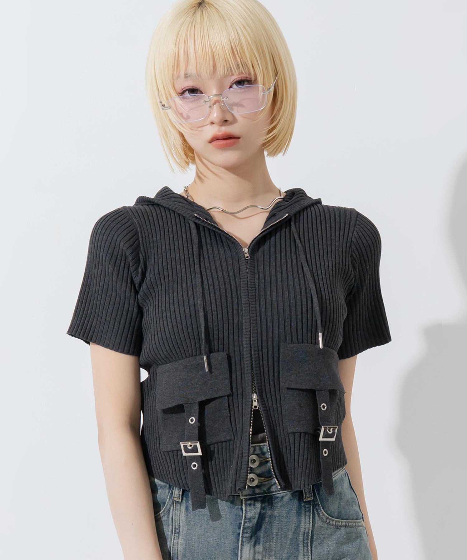 【値下げ交渉可】abyssea リブニット【ダブルジップ】 リブニット フラップポケット ダブルジップ トップス 153-6127 – ANAP