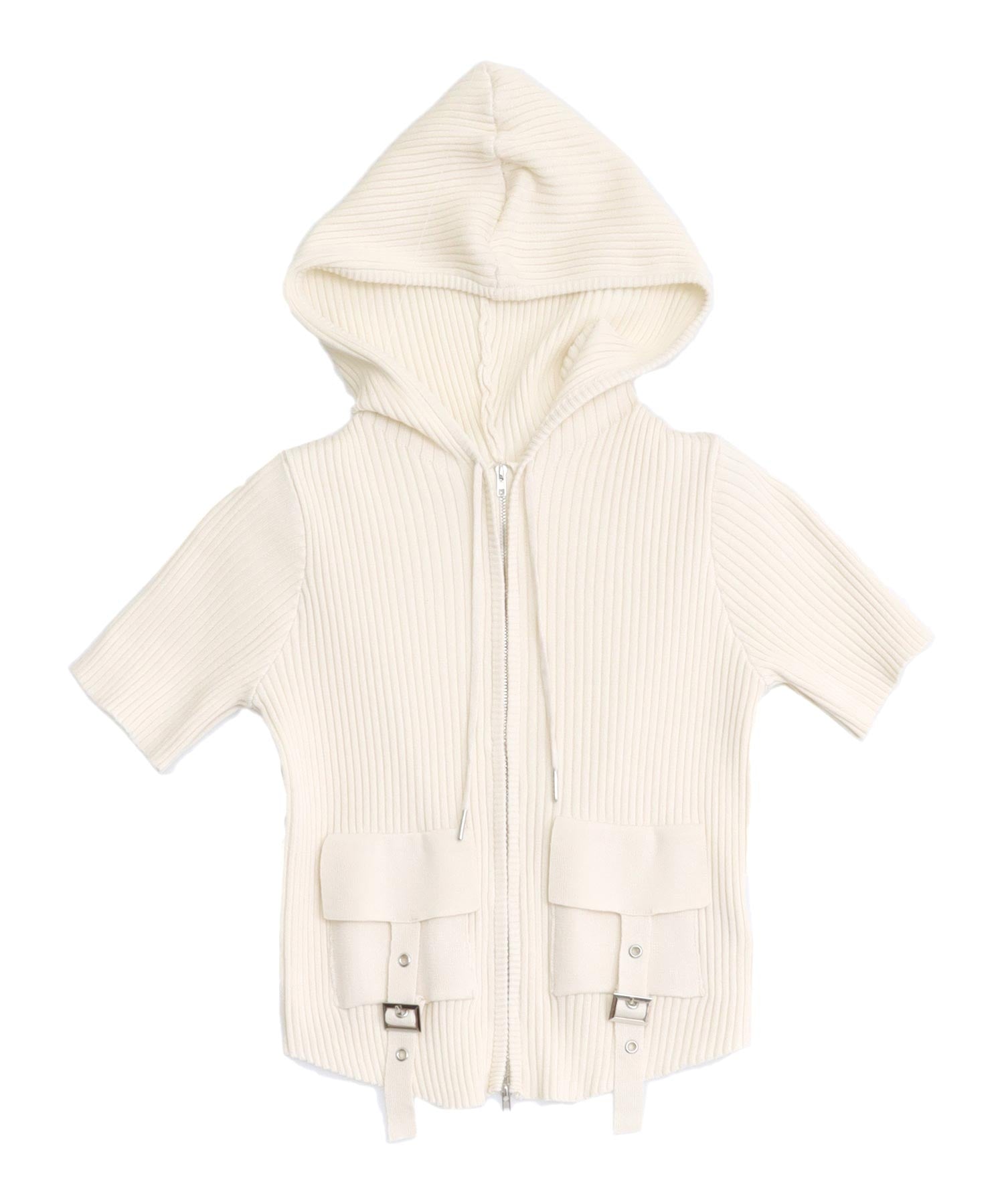 リブニット フラップポケット ダブルジップ トップス 153-6127 – ANAP