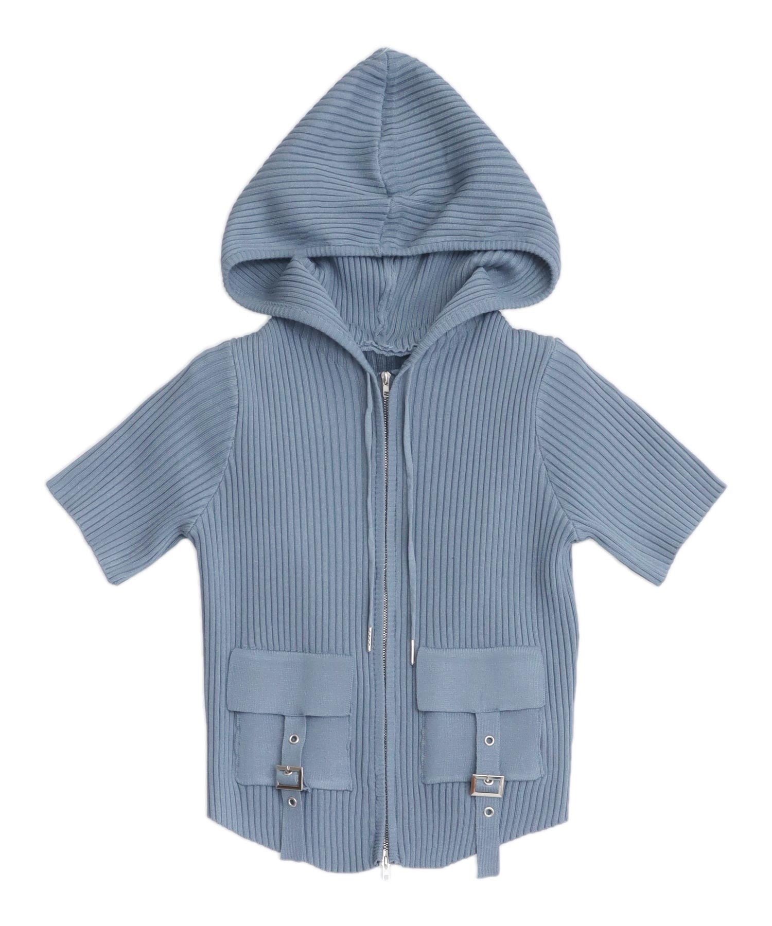 リブニット フラップポケット ダブルジップ トップス 153-6127 – ANAP