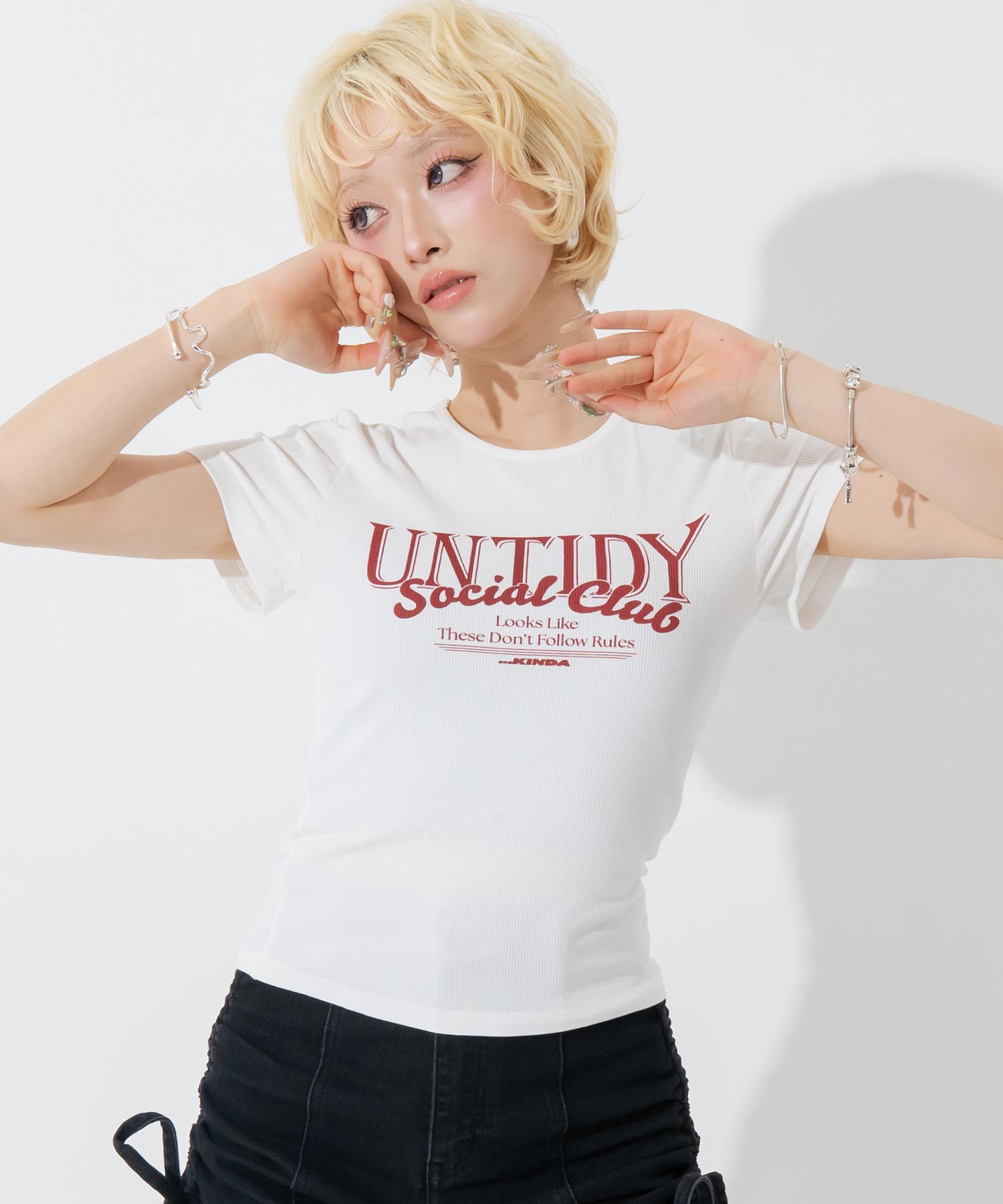 ヴィンテージ風プリント リブTシャツ 153-6148 – ANAP オンラインショップ