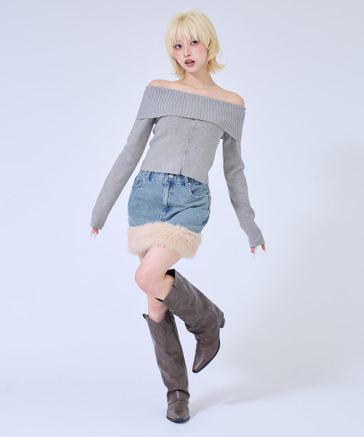 グレー(身長：約158cm)