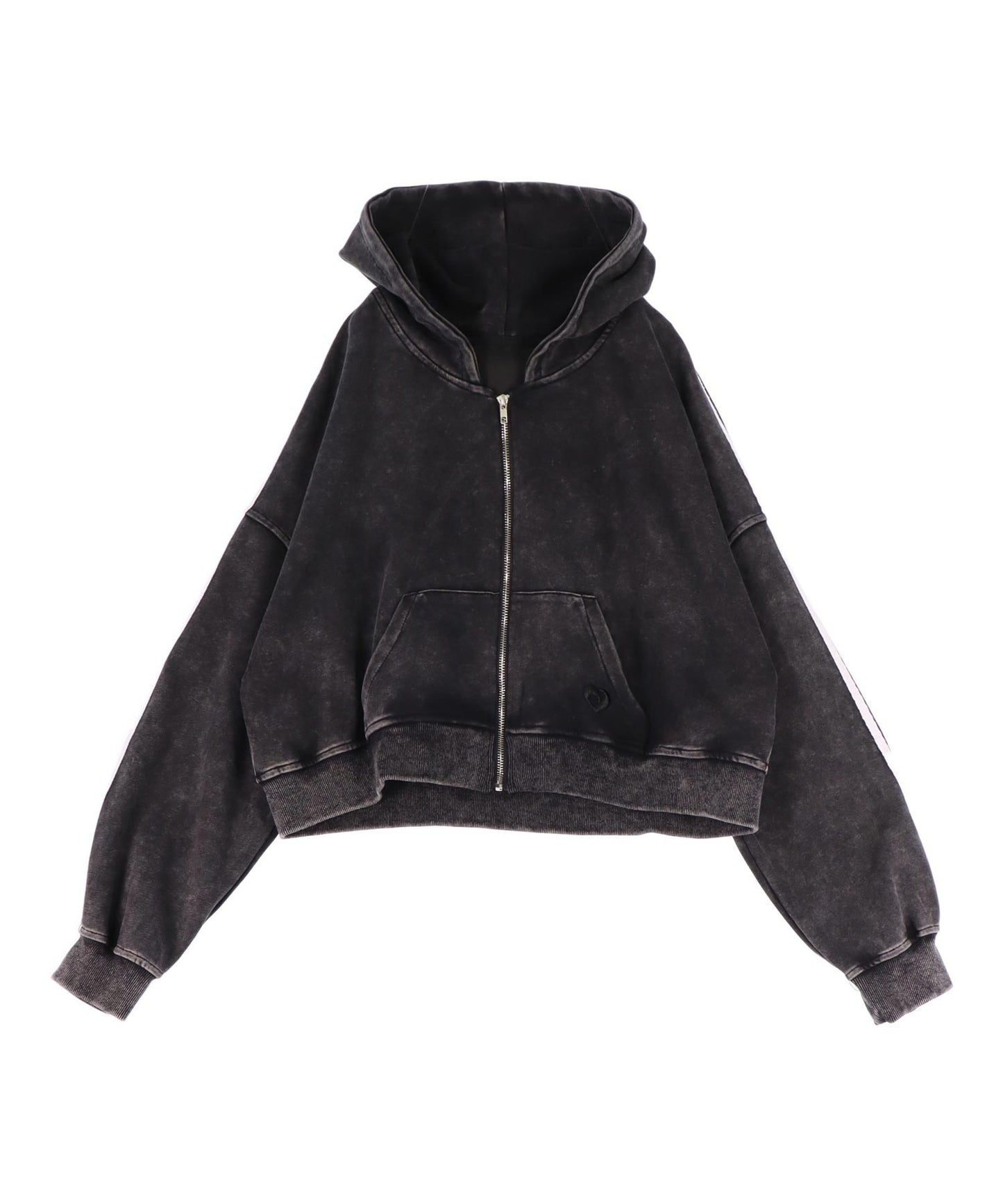 ウォッシュ 加工 ライン スウェット ジップ パーカー 154-5947