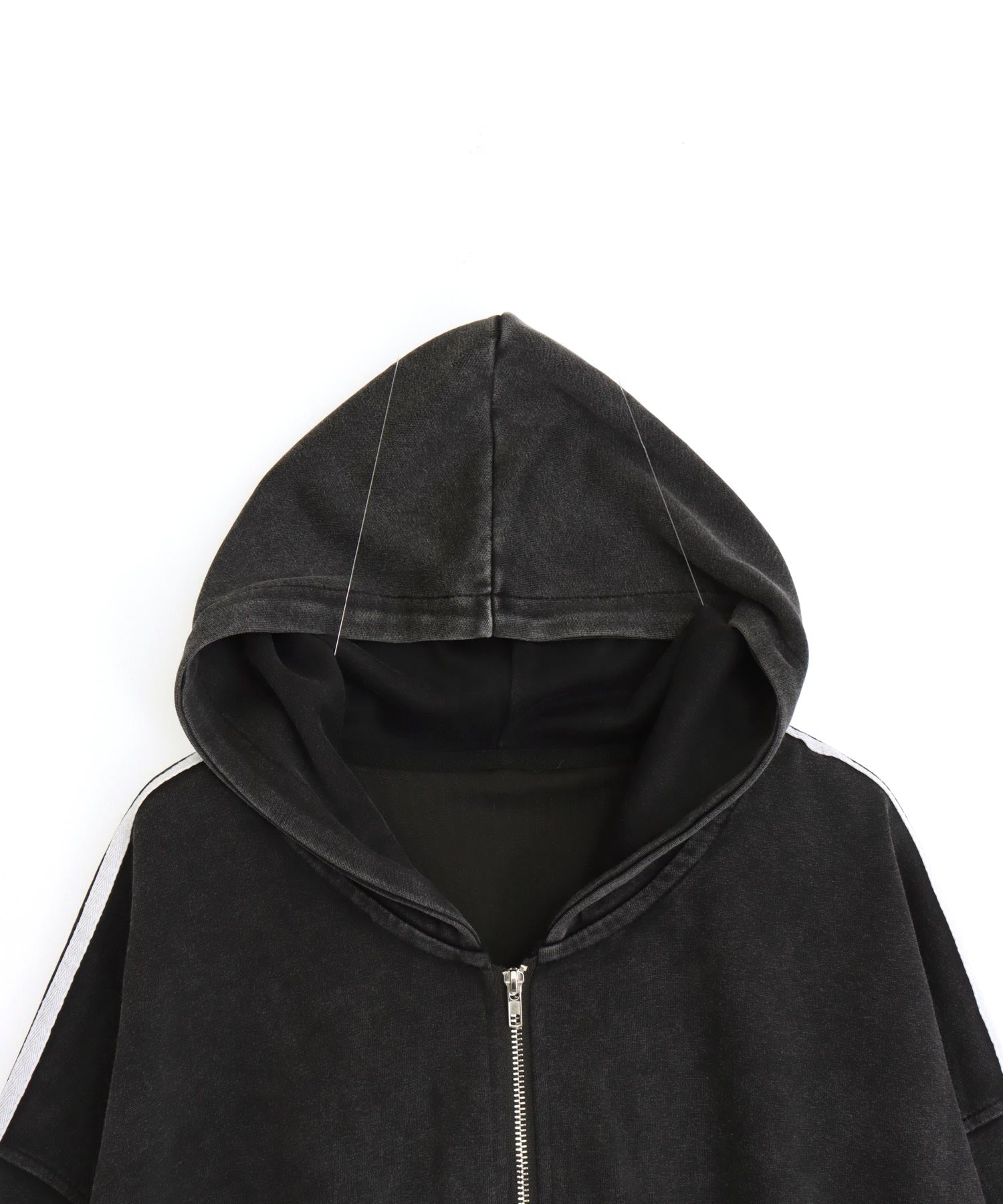 ウォッシュ加工ラインスウェットダブルジップパーカー 154-6162 – ANAP
