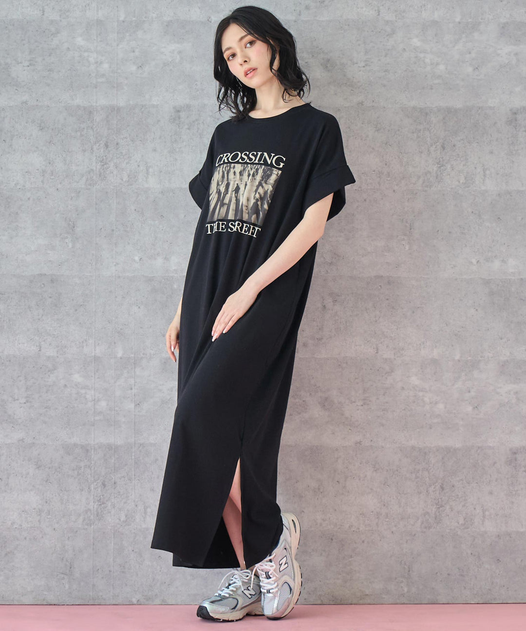 フォトプリント Tシャツ ワンピース 157-5801