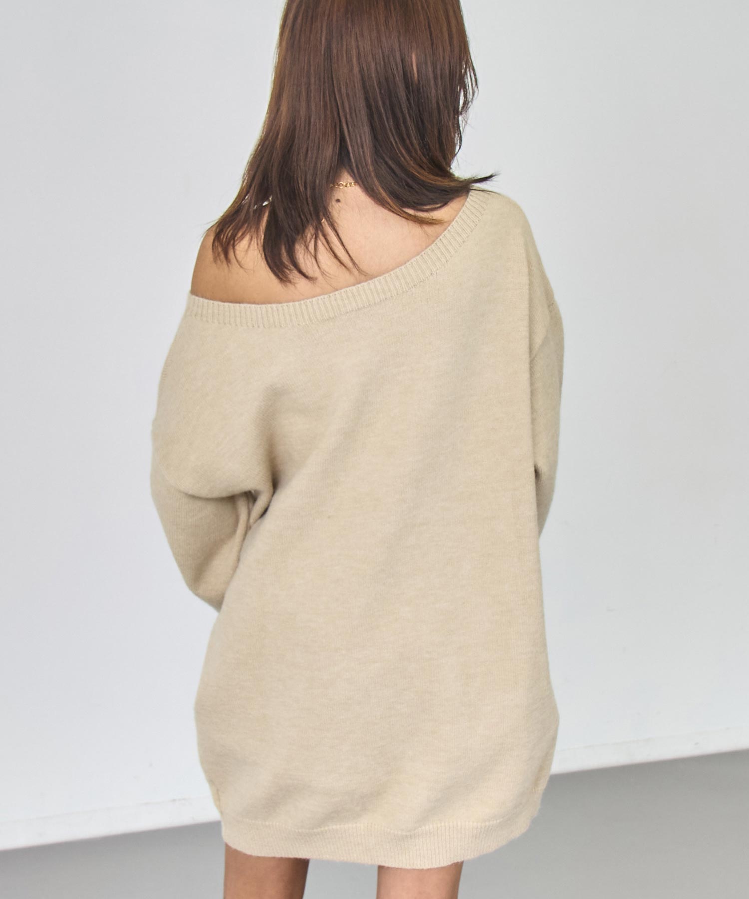 ロゴ プリント チュニック ニット ワンピース 157-5981 – ANAP