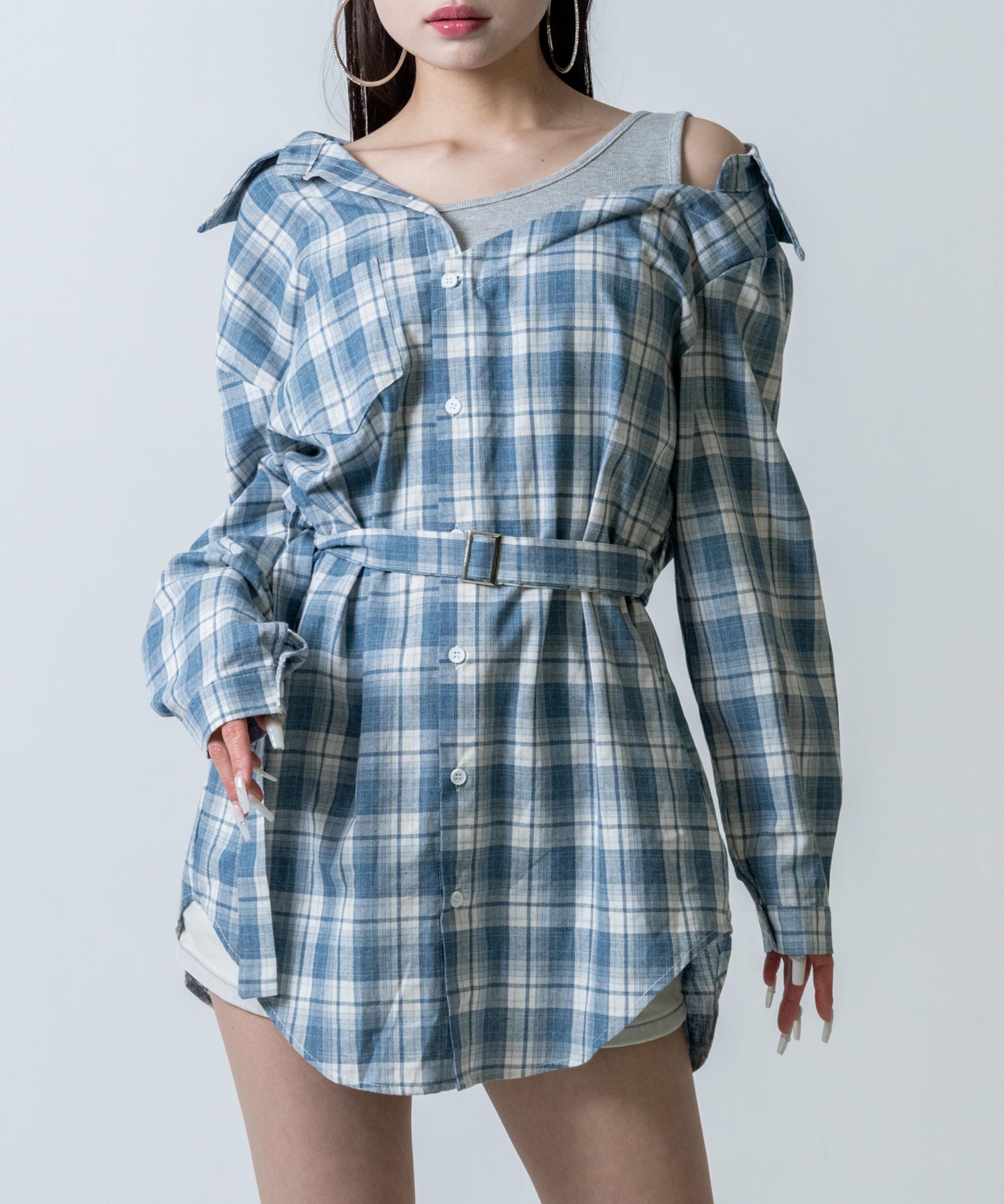 タンク ドッキング チェックシャツ ミニワンピース 157-6002 – ANAP
