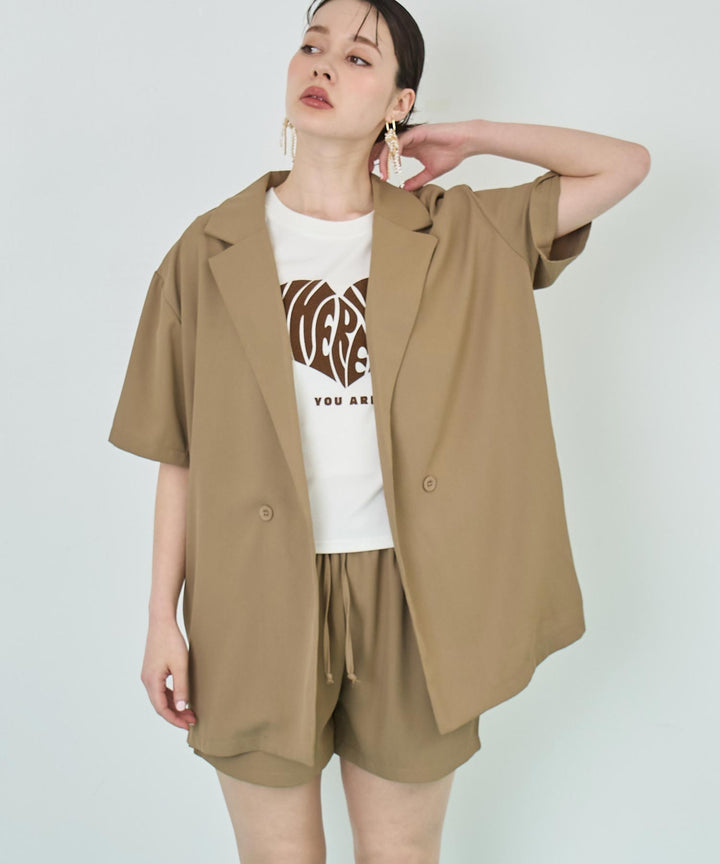 半袖 ジャケット &amp; ショートパンツ セットアップ 158-5774
