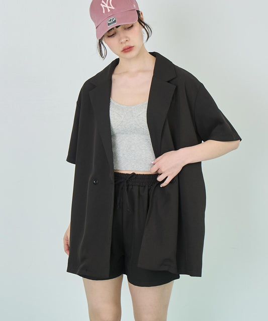 半袖 ジャケット & ショートパンツ セットアップ 158-5774
