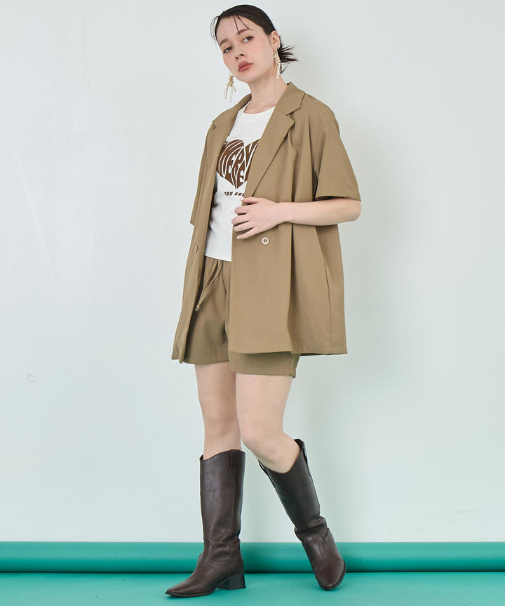 半袖 ジャケット &amp; ショートパンツ セットアップ 158-5774