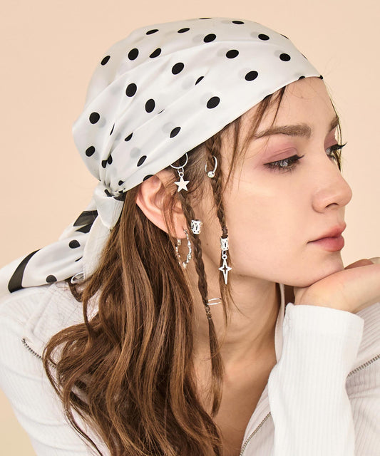 ドット柄 スカーフ 159-6020