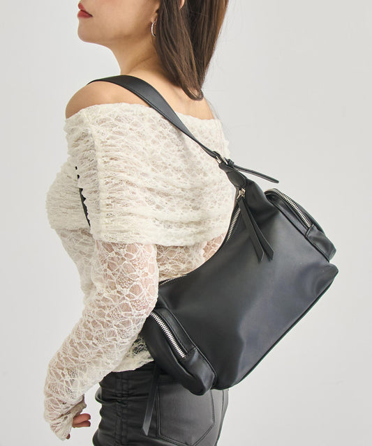 シンプル サイドポケット ショルダーバッグ 159-6071