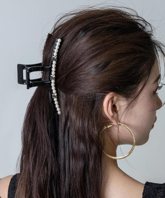 ビジューパール ヘアクリップ 159-6082