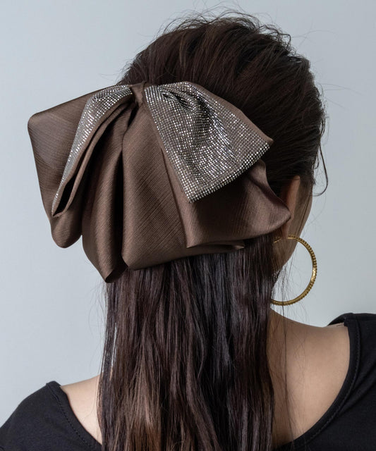 ビッグリボン ラインストーン ヘアクリップ 159-6084