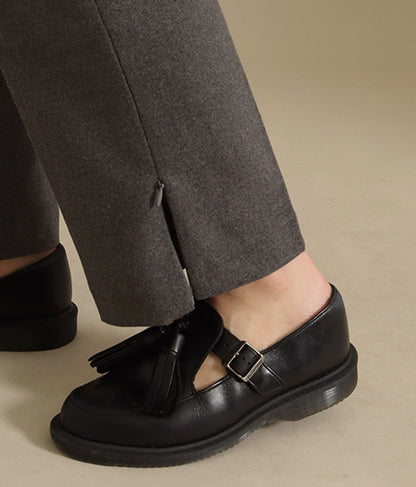 【低身長向けサイズ】ハイウエスト サイド ジップ センター プレス パンツ 83819