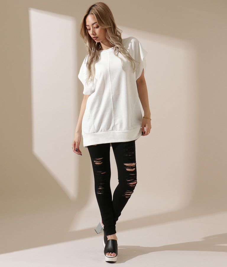 ストライプチャンキーヒールサンダル 499-2251