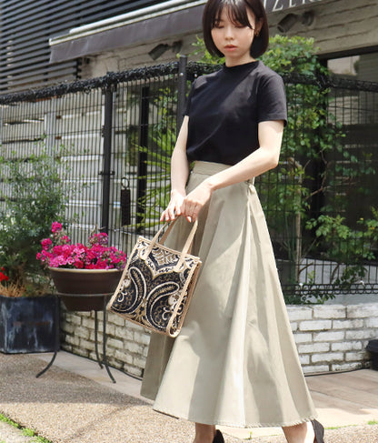 【低身長向けサイズ】アシンメトリー フレア プリーツ スカート 83877