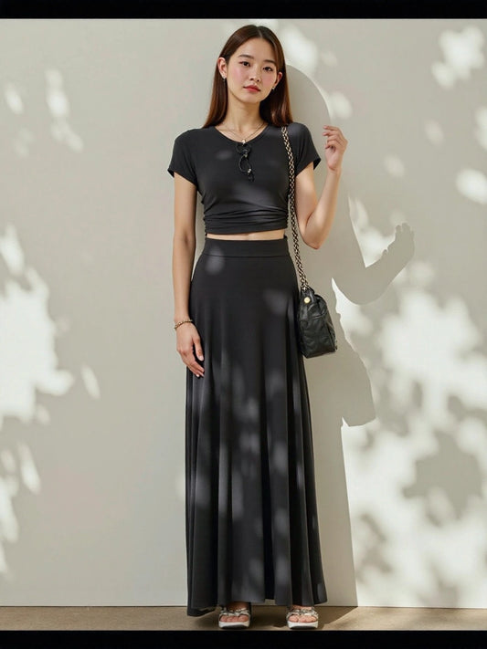 楽ちん Tシャツ × スカート セットアップ 158-5883