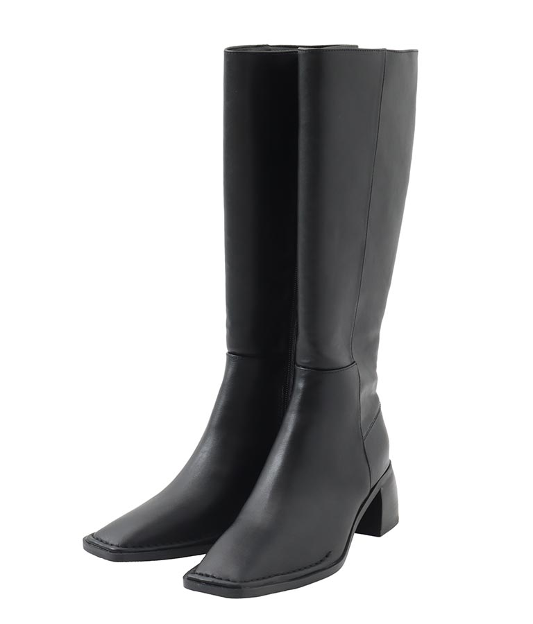 スクエアートゥ ロングブーツ 369-8485