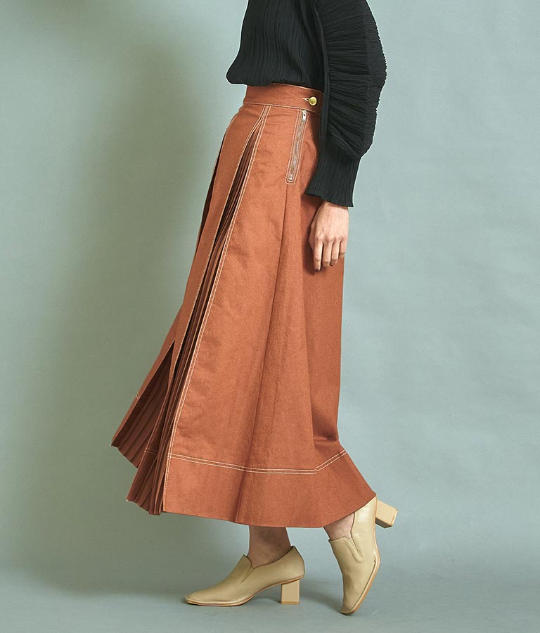 タックプリーツデザインスカート 361-8927