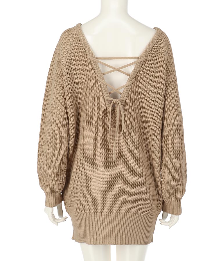 バックスピンドルニットチュニック 793-8580