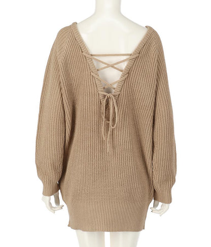 バックスピンドルニットチュニック 793-8580