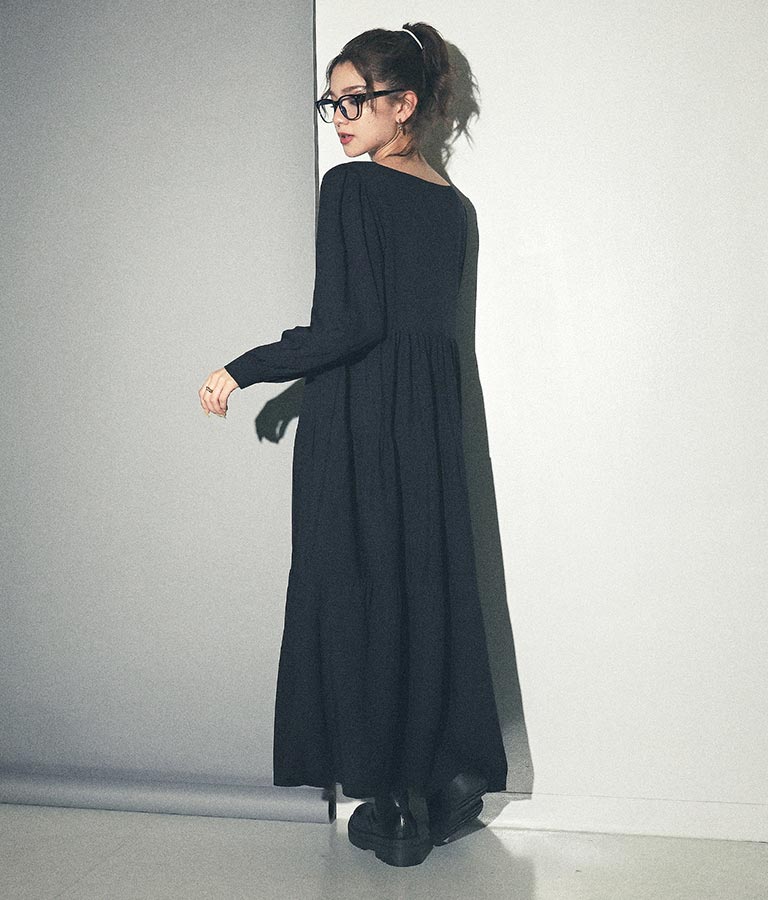 ティアード ロングワンピース 157-5287