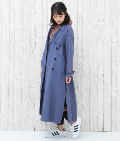 リネン バックギャザー トレンチコート 21772