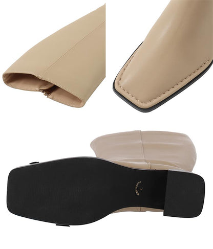 スクエアートゥ ロングブーツ 369-8485