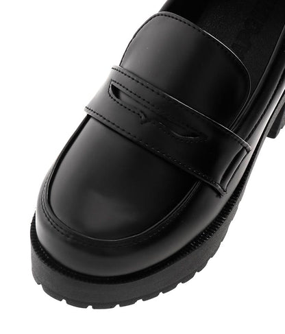バック ロゴ 厚底 ローファー 919-7099