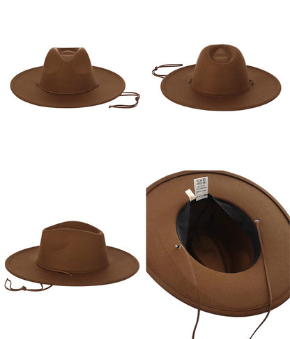 ツバ広 中折紐付 ハット 819-6554