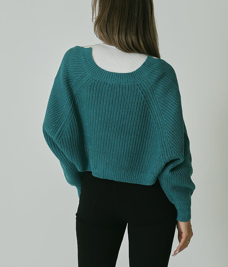 ニットクロップドボレロ 794-8410