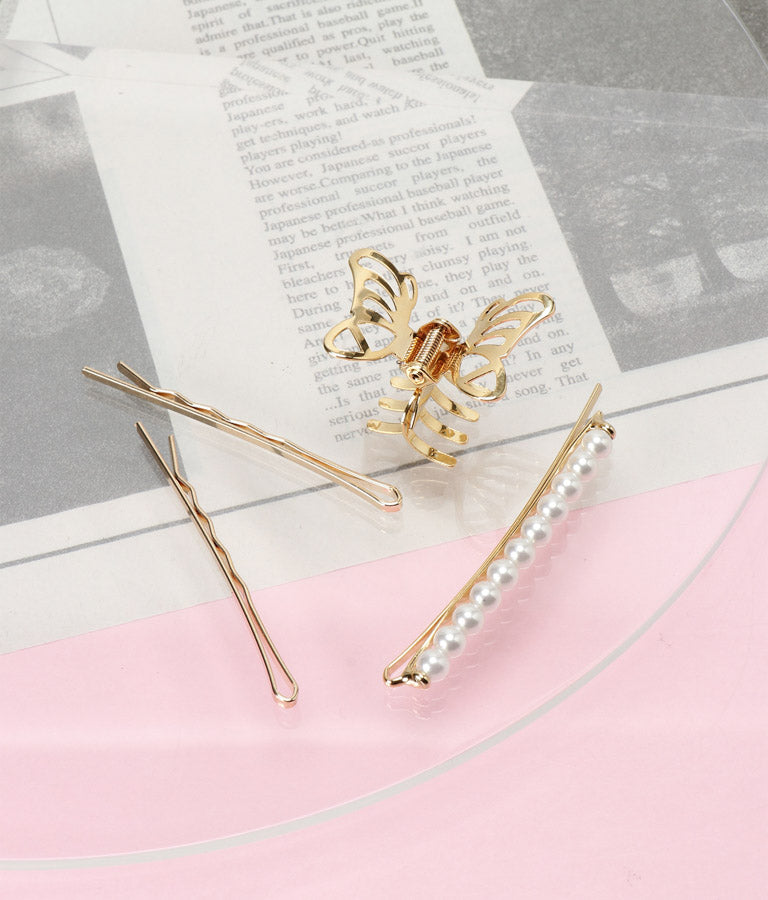 バタフライヘアピンセット