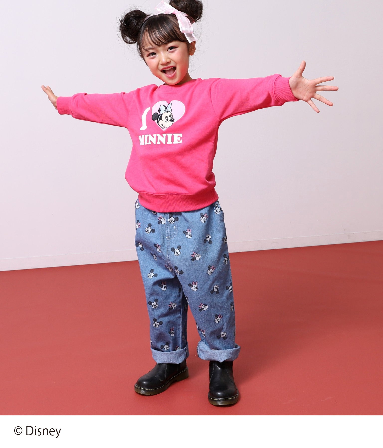 ピンク(110サイズ着用/身長：約112cm)