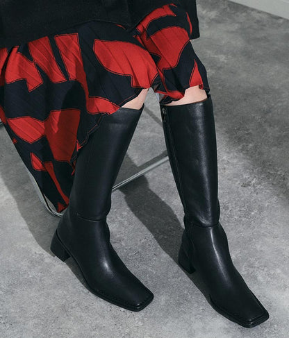 スクエアートゥ ロングブーツ 369-8485