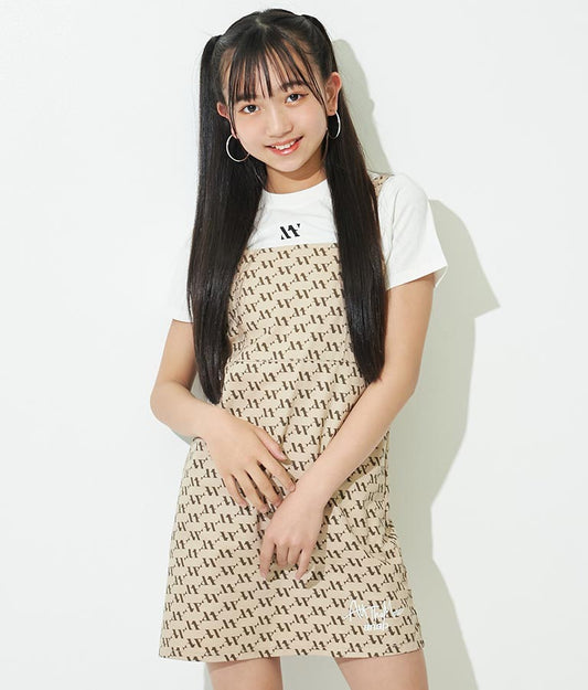 R+Sモノグラムワンピーストップスセット【ジュニアお揃い】Tシャツ 918-7181