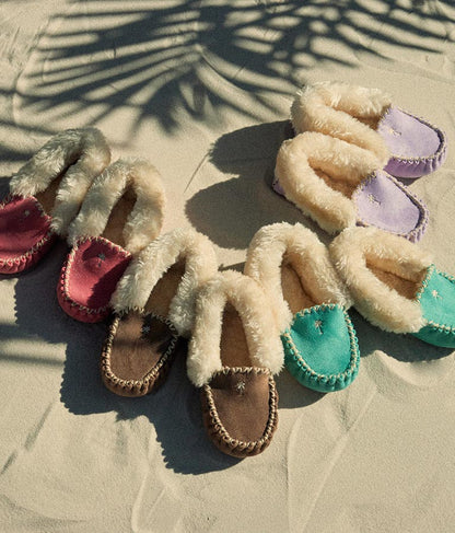 【KIDS】パームツリー 刺繍 モカシン シューズ 859-5195