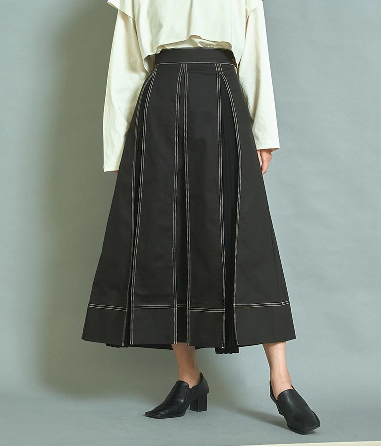 タックプリーツデザインスカート 361-8927